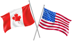 Flag Of Canada And America